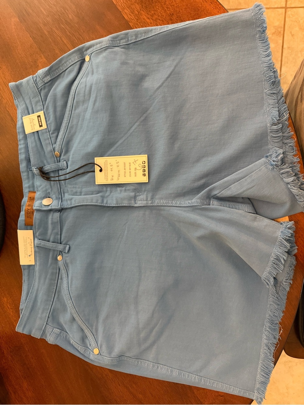 Judy Blue Light Blue Casual Pants with Pockets - Picture 3 of 4